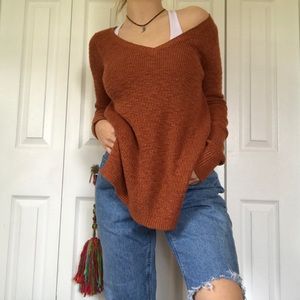 Burnt Orange Oversized Sweater